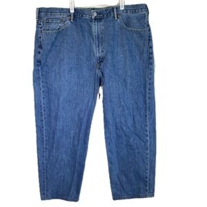 Levi's 550 Mens Jeans 46 X 32 Blue Denim Medium Wash Mid-Rise Straight Leg M1374